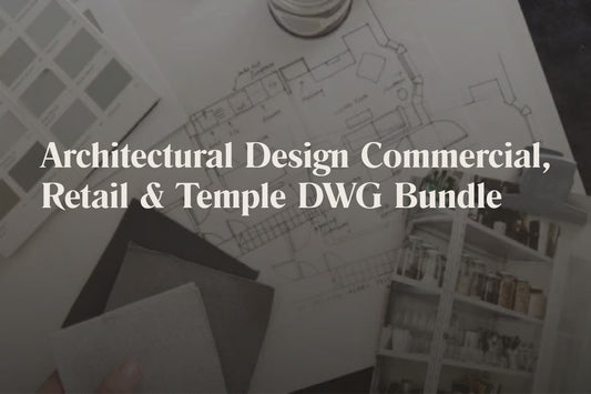  Architectural Design Commercial, Retail & Temple DWG Bundle